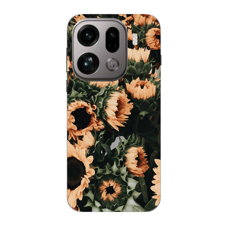 Oppo Find X9 Pro Sunflowers Transparent Silicone TPU Θήκη